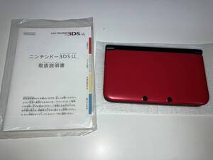 初期化.動作確認済 箱.ARカード欠品 ニンテンドー3DS LL:レッド×ブラック(SPRSRKAA) 4GB メモリーカード付き