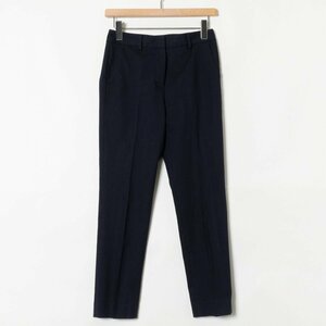 Demi-Luxe BEAMS パンツ デミルクス ビームス ボトムス ダークネイビー系 シンプル 無地 綺麗め オフィス カジュアル 綿 麻 ポリ 34 日本製