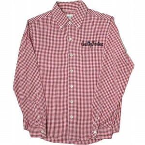 WACKO MARIA ワコマリア 日本製 PIN OX GINGHAM CHECK B.D. SHIRT ロゴ刺繍 ギンガムチェックBDシャツ 13SS-G-SHI-07 S RED/WHITE g11524