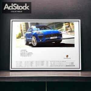 当時物!!! PORSCHE 広告/ポスター Macan S マカンS S Mk1 ABA-95BCTM マフラー ホイール 純正 エアロ 部品 パーツ gts B4A3