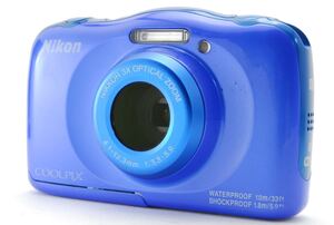 美品★ニコン COOLPIX W100 ブルー★水中でも撮れちゃうカワイイコンデジ！