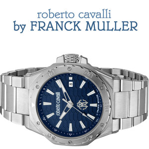 フランクミュラー＆ロベルトカヴァリWネーム100m防水【roberto cavalli BY FRANCK MULLER】腕時計スイス製メンズ新品サファイアガラス本物