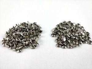 リベット 両面カシメ ニッケル 10X10mm 100個セット ニッケル レザークラフトに