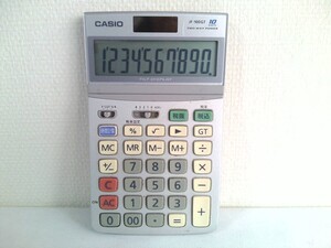 CASIO カシオ 実務電卓 グリーン購入法適合電卓 10桁 ジャストタイプ JF-100GT エコマーク認定★ 動作品