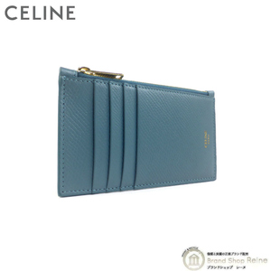 セリーヌ （CELINE） コンパクト ジップドカードホルダー カードケース コインケース パスケース 小銭入れ 10B68 Prussian Blue（新品）