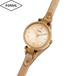 FOSSIL フォッシル 腕時計 新品・アウトレット ジョージア ES3262 レディース クォーツ ローズゴールド文字盤 レザーベルト 並行輸入品