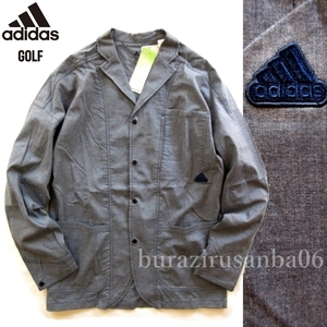 メンズ M◆未使用 定価16,500円 adidas GOLF アディダス ゴルフ テーラードジャケット ストレッチ PRIMEGREEN ゴルフウエア GM0813