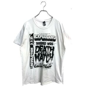 GILDAN 半袖プリントTシャツ Lサイズ ギルダン ホワイト コットン 古着卸 アメリカ仕入 t2409-3569