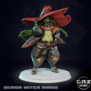 Gaz Minis Gaz-221201 Goblin Witch Nimue Stand 3Dプリント ミニチュア D＆D TRPG