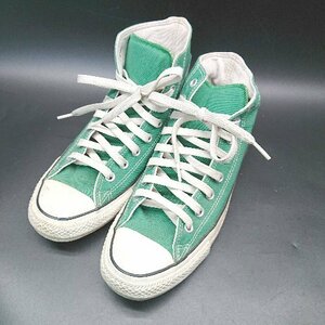 ◇ CONVERSE コンバース ブランドロゴ 紐調節 カジュアル クッション ハイカットスニーカー サイズ27.0 グリーン メンズ E