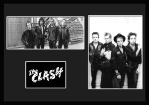 10種類!The Clash/ザ・クラッシュ/ROCK/ロックバンドグループ/証明書付きフレーム/BW/モノクロ/ディスプレイ(1-3W)