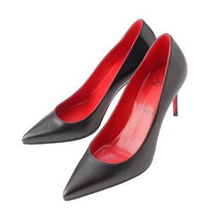 【クリスチャンルブタン】Christian Louboutin　KATE85 レザー ポインテッドトゥ ヒールパンプス 1210664 ブラック 38【中古】211686