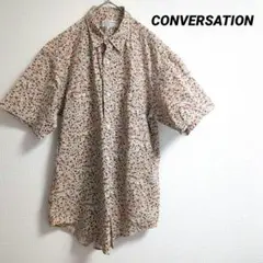 CONVERSATION レディース 半袖シャツ トップス 花柄シャツ ゆったり