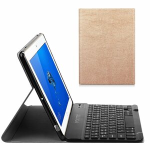 dtab d-01K Huawei MediaPad M3 Lite10 wp ケース Bluetooth キーボード ゴールド