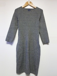 ☆ GAP ギャップ リブニット ワンピース レーヨン混 SIZE:S GRY ☆