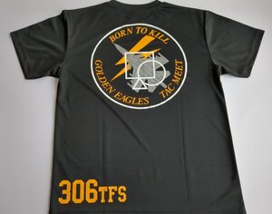 小松基地306飛行隊　BORN TO KILL　ドライＴシャツ　ブラック　サイズＬ