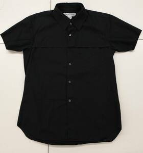 COMME des GARCONS SHIRT コムデギャルソンシャツ／半袖レイヤードシャツ／ブラック／21SS／FG-B055／Sサイズ