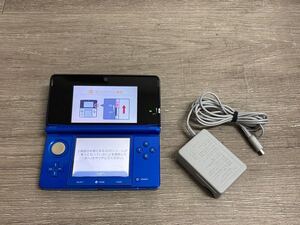 ☆ 3DS ☆ ニンテンドー3DS コバルトブルー 動作品 本体 タッチペン アダプター 付属 Nintendo 3DS DS 任天堂 2016