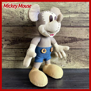 『Mickey Mouse ミッキーマウス』ヴィンテージ風 ぬいぐるみ／セピア色 セピアカラー／Disney ディズニー／Vintage ビンテージ レトロ