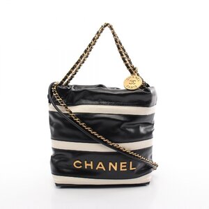 シャネル CHANEL 22 ミニ ブランドオフ CHANEL ラムスキン（羊革） ショルダーバッグ カーフスキン 中古 レディース