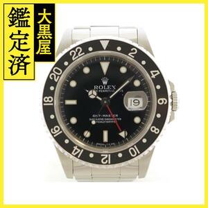 国際保証書有 ROLEX ロレックス 時計 GMTマスターI 16700 ブラック文字盤 SS 自動巻き メンズ M【200】