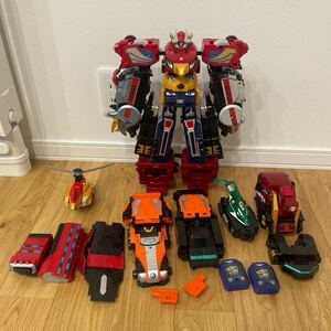 バンダイ 炎神戦隊 ゴーオンジャー 炎神合体シリーズ01-03 DX 炎神合体 エンジンオー ロボ　まとめ　ゴローダー 昭和レトロ 当時物