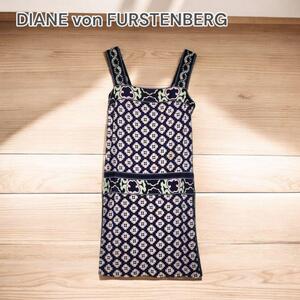 DIANE von FURSTENBERG タンクトップワンピース ネイビー