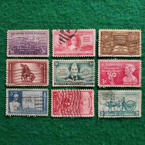 アメリカ合衆国切手 UNITED STATES POSTAGE 1948年 ★12枚　外国切手/アメリカ切手