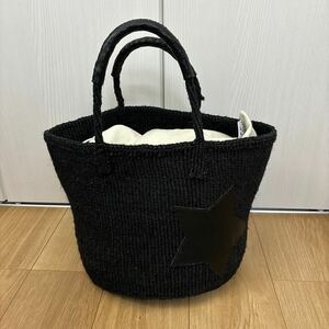 【美品】meong blue　かごバッグ　ブラックML