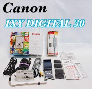 【動作品 訳アリ】Canon IXY DIGITAL 30 キヤノン イクシー デジタル コンパクトデジタルカメラ SDアダプタ付 1円スタート