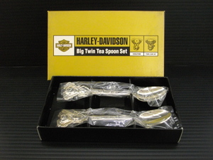 T【5678】Harley Davidson ハーレーダビッドソン Big Twin Tea Spoon Set ティースプーン セット コレクター 非売品 新品 未使用品