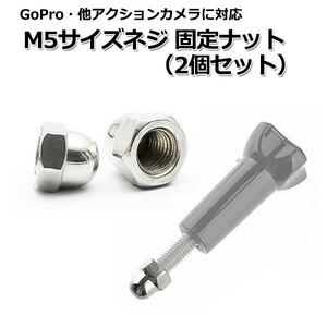 GoPro ゴープロ アクセサリー M5 サイズ ネジ 固定 ナット パーツ 2個 セット 固定 スクリュー用 ねじ マウント キャップ 頭 単