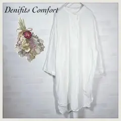 Denifits Comfort◇チュニック シャツワンピース M ホワイト 薄