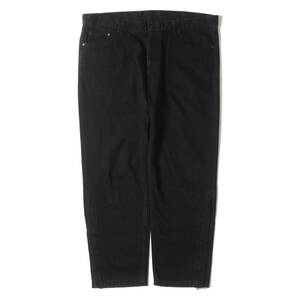 Yohji Yamamoto(Ys) パンツ サイズ:4 23SS 裾ジップ ワイド バギー デニム パンツ (SBK DENIM A-MADNESS PANTS) / BLACK Scandal