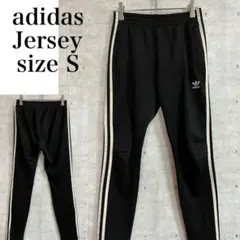 adidas originals トラックラインジャージ パンツ 黒　S