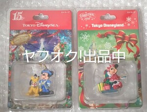 2016年 ディズニー クリスマス ミッキー プルート ミニー ストラップ