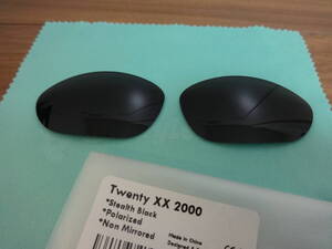 処分価格！★オークリー トゥエンティ XX（2000）用 カスタム偏光レンズ　BLACK Polarized 新品　Oakley TWENTY XX Sunglasses