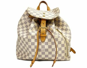 LOUIS VUITTON ルイ・ヴィトン N41578 スペロン リュックサック バックパック かばん ダミエ アズール 白ダミエ ホワイト系 ゴールド金具