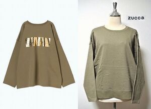 【SALE】●美品！ZUCCa【ズッカ】LOGO裏毛/プルオーバー(*^_^*)定価16,000円+税 MADE IN JAPAN(日本製)