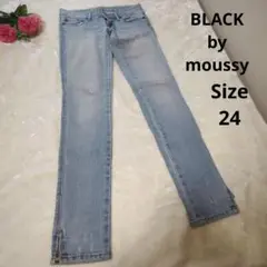 【オシャレ☆かわいい☆BLACK by moussy】デニムパンツ　サイズ24