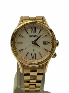 SEIKO◆ソーラー腕時計/アナログ/GLD/1B35-0AB0/LUKIA