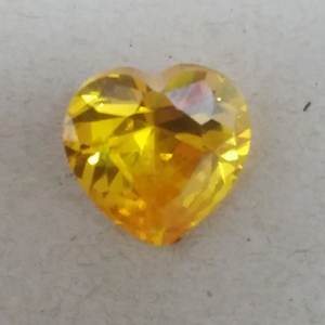 [10.32 ct] 合成イエローサファイア ハートカット ルース 宝石 ジュエリー