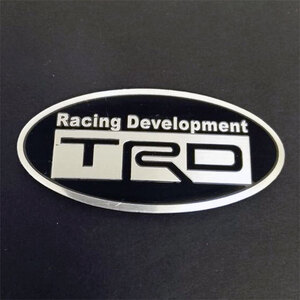 TRD　アルミニウムステッカー シルバー 別バージョン　１枚 