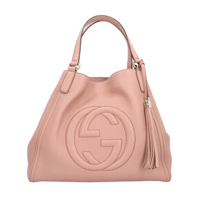 グッチ インターロッキングG ソーホー トートバッグ レザー 282309 498879 ピンク レディース GUCCI 中古