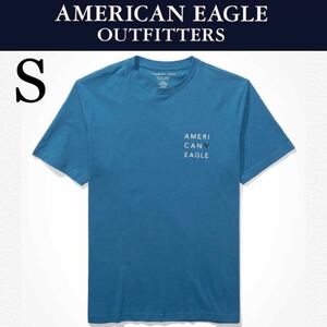 新品タグ付き☆American Eagle半袖ＴシャツS ブルー アメリカンイーグル