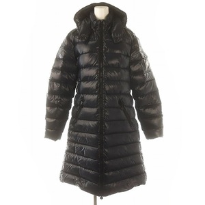 モンクレール MONCLER MOKA モカ LONG COAT ダウンコート ロングコート アウター フード付き ジップアップ 4 紺 レディース