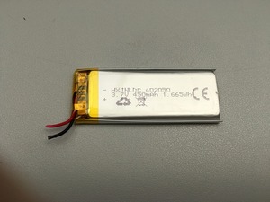 リチウムポリマー電池　DC3.7V　450ｍAh　402050　訳アリ品