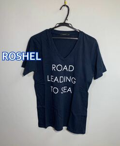 ビッグサイズ■ROSHEL ロシェルVネックTシャツ:XL☆TS-274
