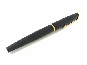 1円 ■美品■ MONT BLANC モンブラン 220 ペン先 14K 585 14金 万年筆 筆記用具 文房具 ステーショナリー ブラック系×ゴールド系 AX6193