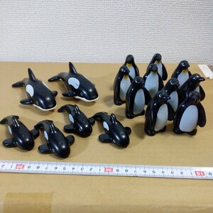 レゴデュプロ フィグ シャチ ペンギン 人形 動物 16点セット 未チェック 詳細不明 ジャンク扱い まとめて 大量